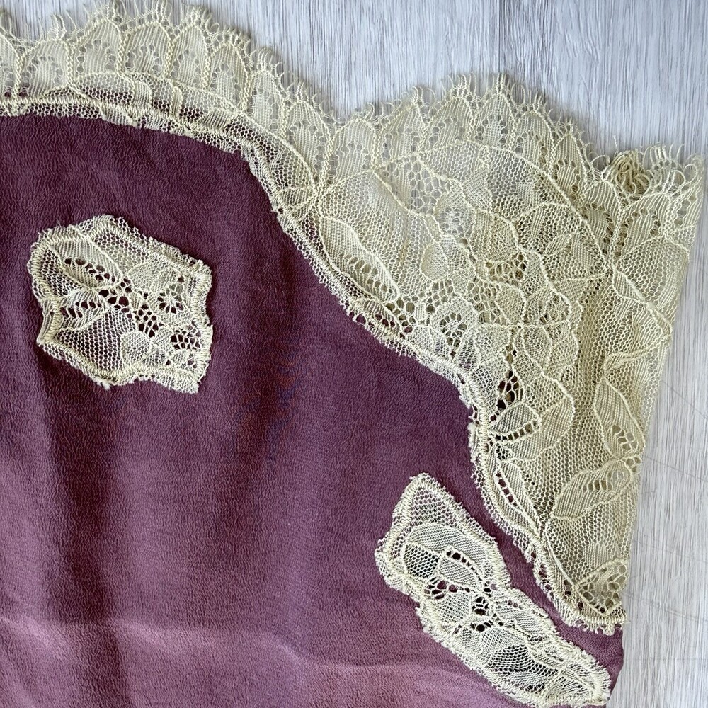 Wilfred Aritzia Camisole 100% Silk Lace Trim Top Mauve Pink XS Sleeveless GUC - Picture 8 of 15